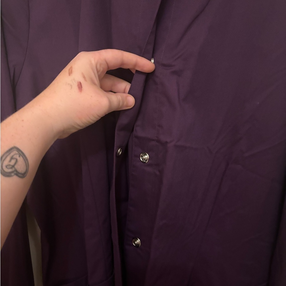 Buttersoft women’s scrub jacket size large “Eggplant”